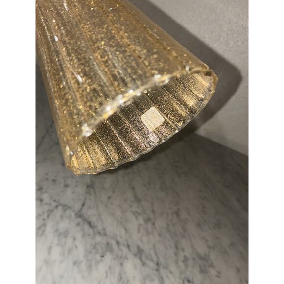 Party Lite Christmas Angel Tea Lite Candle holder 11” Tall Clear Gold Shimmer - Picture 8 of 10